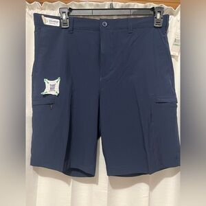 Izod Men's Dark Blue Golf Shorts Straight Fit-Size 34